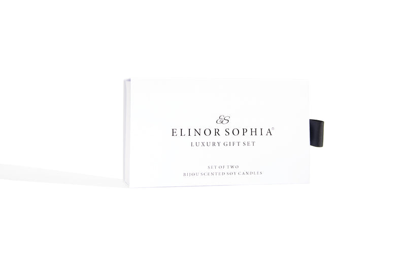 Elinor Sophia Luxury Gift Set | Set Of Two Bijou Scented Soy Candles | Copyright Elinor Sophia 2021
