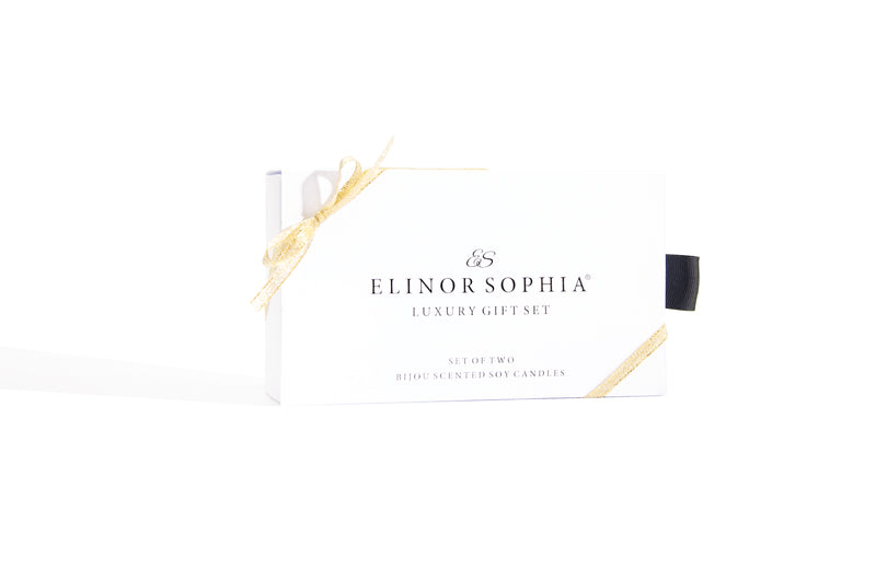 Elinor Sophia Luxury Gift Set | Set Of Two Bijou Scented Soy Candles | Copyright Elinor Sophia 2021