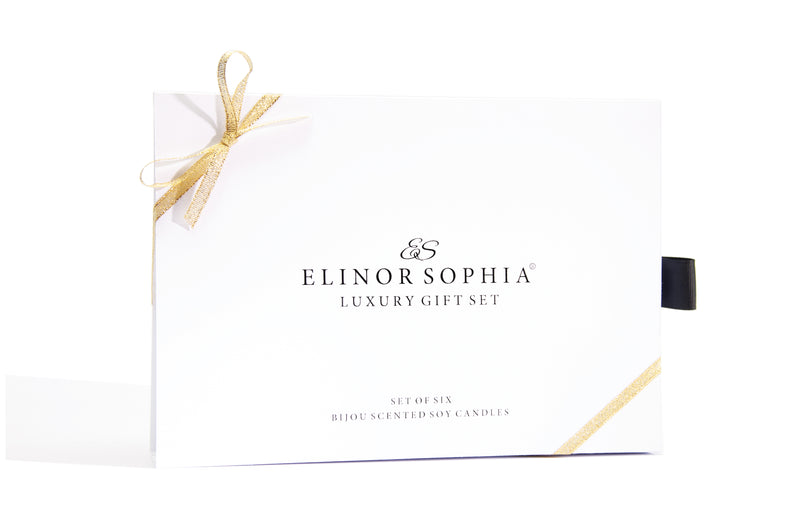 Elinor Sophia Luxury Gift Set | Set Of Six Bijou Scented Soy Candles | Copyright Elinor Sophia 2021